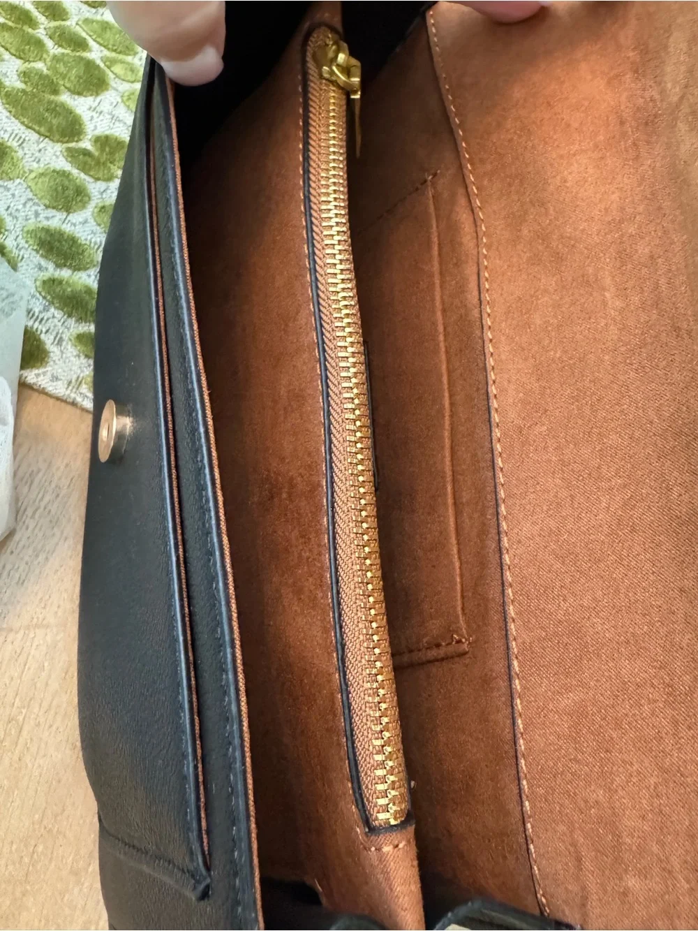 NEW Coach Black Pebble Leather Shoulder Bag with Gold 'C' Accent